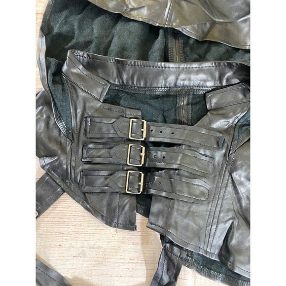 Unbranded Women's Black Faux Leather Cosplay Costume Hood - OS - Picture 2 of 7